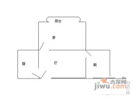 宝林四村1室1厅1卫43㎡户型图