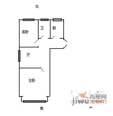 宝钢九村2室1厅1卫81㎡户型图