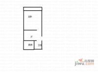 泗东新村1室1厅1卫33㎡户型图