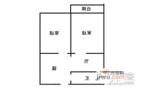 海滨三村2室0厅1卫48㎡户型图