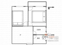 宝钢宝林一村2室1厅1卫64㎡户型图