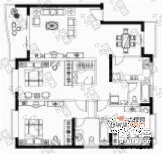 富隆苑4室2厅2卫户型图