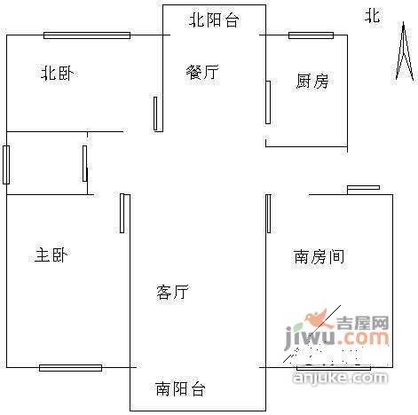 华馨苑3室2厅2卫151㎡户型图