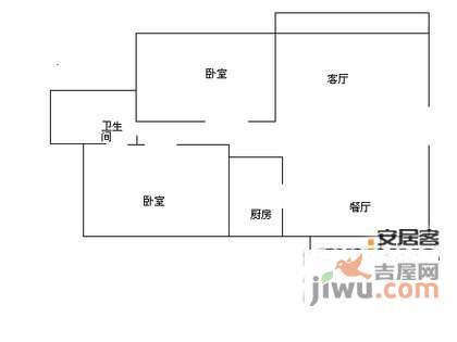 新月翡翠园2室2厅1卫109㎡户型图