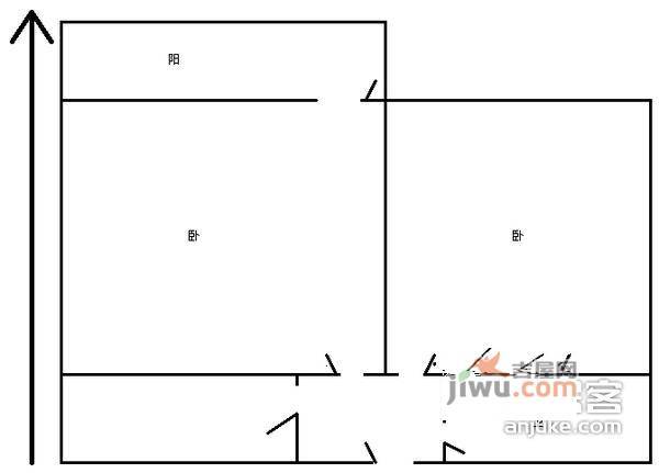 月浦七村2室0厅1卫47㎡户型图