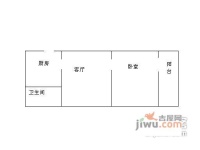 月浦八村1室1厅1卫40㎡户型图