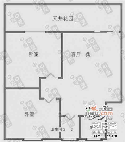 月浦四村2室1厅1卫50㎡户型图