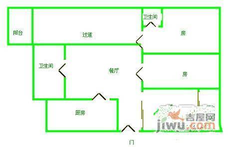 古镇苑2室2厅2卫115㎡户型图