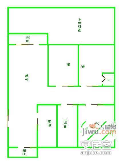 金星绿苑3室2厅2卫192㎡户型图