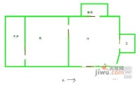 金星绿苑1室1厅1卫62㎡户型图