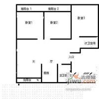 锦城·怡园3室2厅2卫124㎡户型图