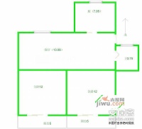 大唐花园2室2厅1卫86㎡户型图