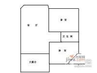 锦城世纪飞凡2室1厅1卫79㎡户型图