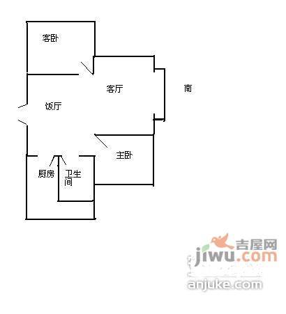 淞滨路765弄小区3室1厅1卫95㎡户型图