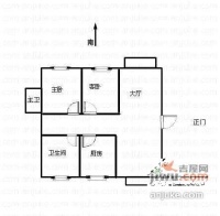建宇公寓2室2厅1卫124㎡户型图