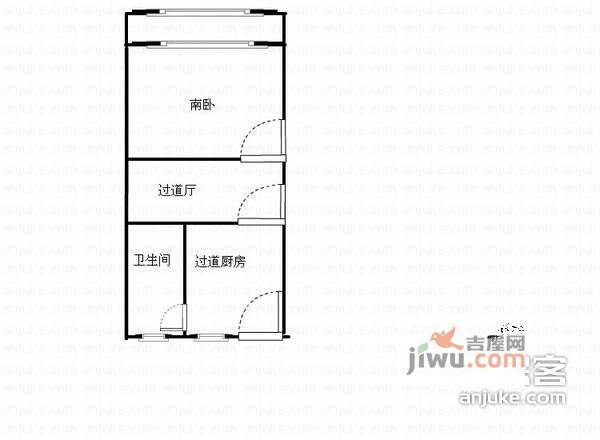 凇南十村1室1厅1卫户型图