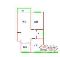 逸居苑2室1厅1卫87㎡户型图