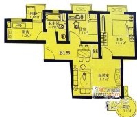 新梅淞南苑2室1厅1卫74㎡户型图
