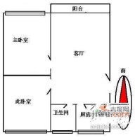 嘉骏花苑2室1厅1卫63㎡户型图