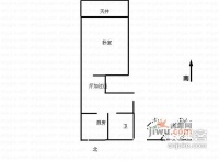 宝山逸仙小区1室1厅1卫47㎡户型图