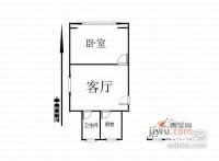 通和六村1室1厅1卫38㎡户型图