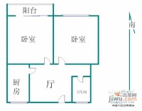 殷高小区2室1厅1卫78㎡户型图