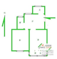 殷高小区2室2厅1卫户型图