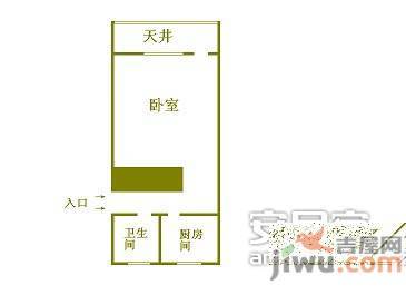 呼玛四村1室1厅1卫55㎡户型图