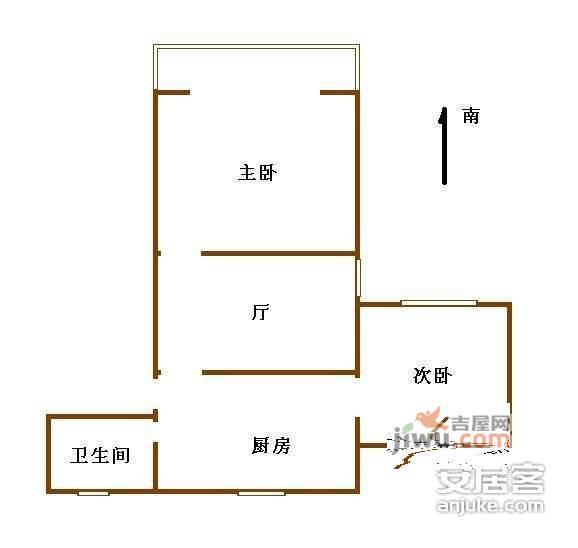 泗塘四村2室1厅1卫80㎡户型图