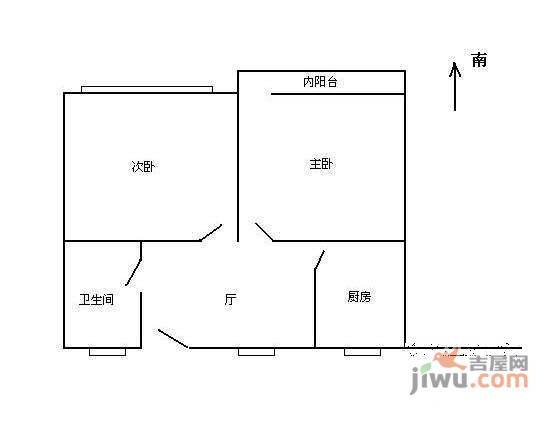 泗塘四村2室0厅1卫49㎡户型图