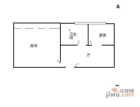 泗塘四村1室0厅1卫35㎡户型图