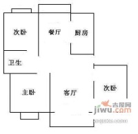 汇秀公寓3室2厅2卫150㎡户型图