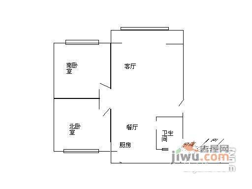 宝山艺康苑2室2厅1卫112㎡户型图