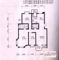 锦辉豪居2室2厅2卫98㎡户型图