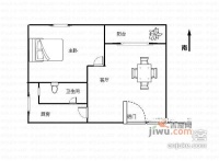 瑞丰园1室2厅1卫63㎡户型图