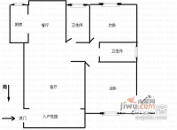 宝山锦泰苑2室2厅1卫90㎡户型图