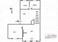 宝山锦泰苑1室2厅1卫69㎡户型图