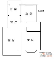 祁连三村3室1厅1卫88㎡户型图