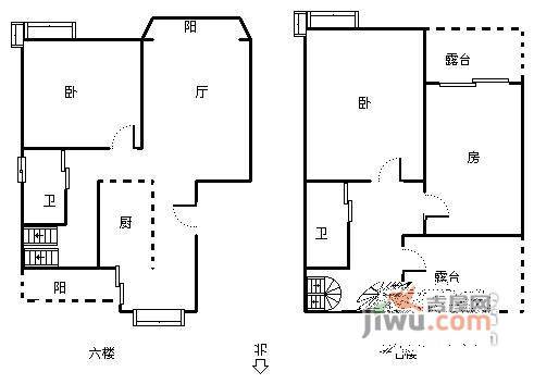 祁连四村3室2厅1卫101㎡户型图