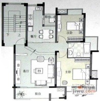 锦华苑3室2厅1卫106㎡户型图