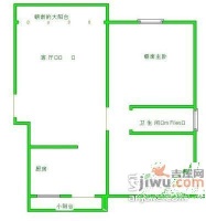 菊花苑2室1厅1卫80㎡户型图