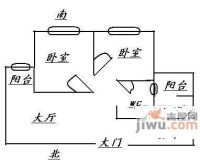 中祥龙柏苑2室1厅1卫户型图