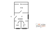西环二村1室1厅1卫户型图