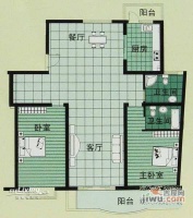永达城市公寓2室2厅2卫112㎡户型图