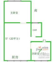 东都豪苑1室1厅1卫68㎡户型图