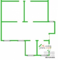 鹏海东苑2室1厅1卫75㎡户型图