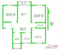 新昌里公寓3室2厅2卫127㎡户型图