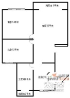 紫竹馨苑2室1厅1卫88㎡户型图