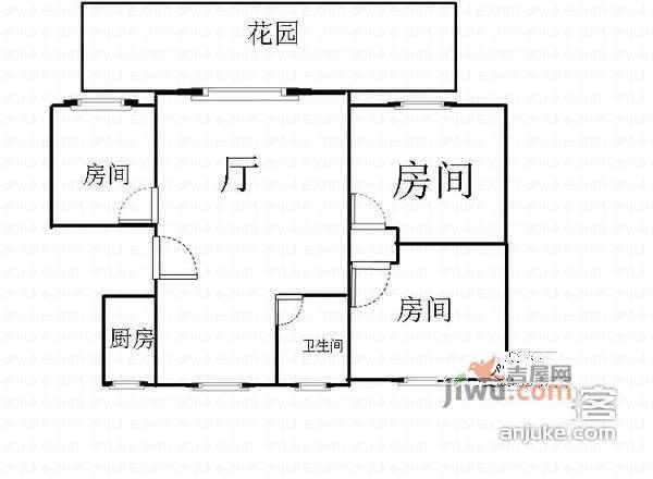 扬波大厦2室2厅2卫110㎡户型图