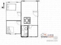 慧元新天地家园2室2厅1卫77㎡户型图